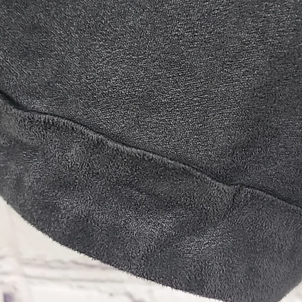 Love Culture Suede Charcoal Gray High Waisted Shorts Pleated Microfiber Chamois